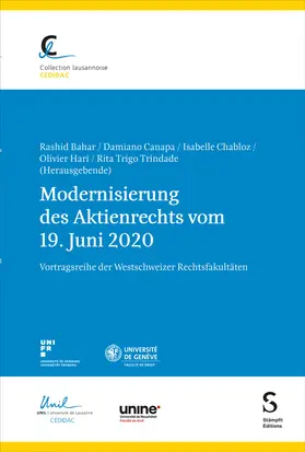 Bahar / Canapa / Chabloz |  Modernisierung des Aktienrechts vom 19. Juni 2020 | Buch |  Sack Fachmedien