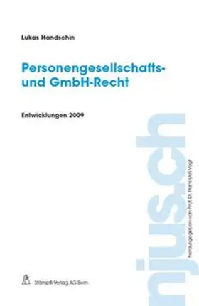 Handschin |  Personengesellschafts- und GmbH-Recht, Entwicklungen 2009 | Buch |  Sack Fachmedien