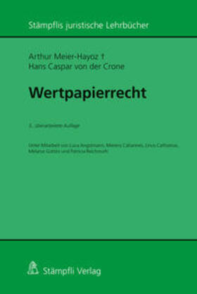 Meier-Hayoz / von der Crone |  Meier-Hayoz, A: Wertpapierrecht | Buch |  Sack Fachmedien