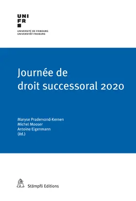 Pradervand-Kernen / Mooser / Eigenmann |  Journée de droit successoral 2020 | eBook | Sack Fachmedien