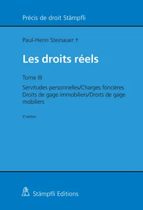 Steinauer |  Les droits réels | Buch |  Sack Fachmedien