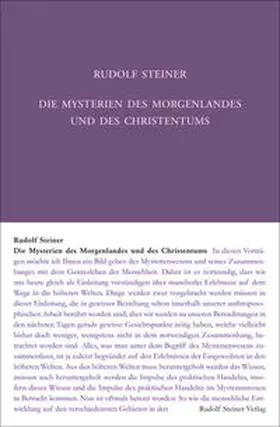 Steiner |  Die Mysterien des Morgenlandes und des Christentums | Buch |  Sack Fachmedien