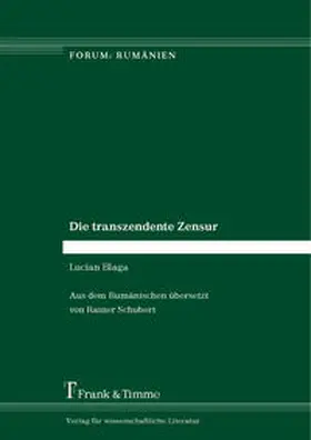 Blaga |  Die transzendente Zensur | Buch |  Sack Fachmedien