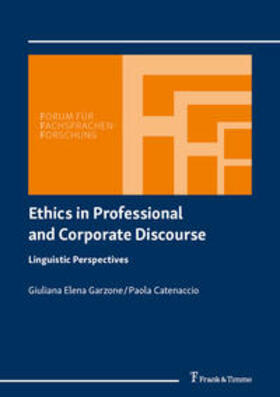 Garzone / Catenaccio |  Ethics in Professional and Corporate Discourse | Buch |  Sack Fachmedien