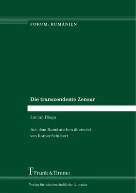 Blaga |  Die transzendente Zensur | eBook | Sack Fachmedien