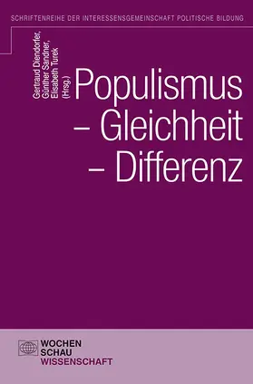 Diendorfer / Sandner / Turek | Populismus - Gleichheit - Differenz | Buch | 978-3-7344-0457-3 | sack.de