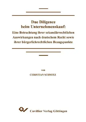 Schmitz |  Due Diligence beim Unternehmenskauf | eBook | Sack Fachmedien