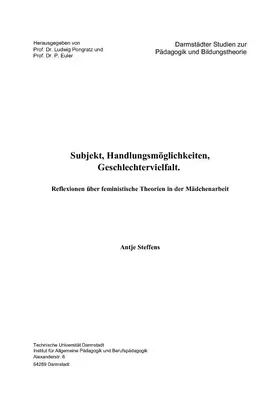 Steffens |  Subjekt, Handlungsmöglichkeiten, Geschlechtervielfalt | eBook | Sack Fachmedien