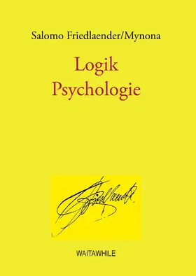 Salomo Friedlaender / Mynona / Geerken |  Logik / Psychologie | eBook | Sack Fachmedien