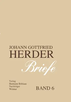 Hahn |  Johann Gottfried Herder. Briefe. | Buch |  Sack Fachmedien