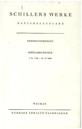 Petersen / Oellers |  Schillers Werke. Nationalausgabe | Buch |  Sack Fachmedien