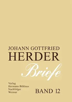  Johann Gottfried Herder. Briefe. | Buch |  Sack Fachmedien