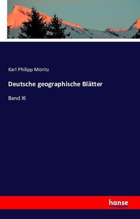 Moritz |  Deutsche geographische Blätter | Buch |  Sack Fachmedien