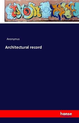 Anonymus |  Architectural record | Buch |  Sack Fachmedien