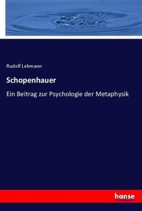 Lehmann |  Schopenhauer | Buch |  Sack Fachmedien
