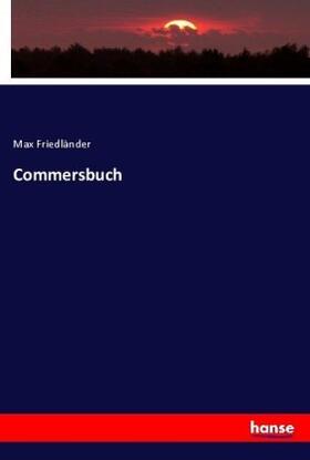 Friedländer |  Commersbuch | Buch |  Sack Fachmedien