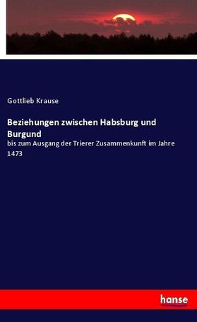 Krause |  Beziehungen zwischen Habsburg und Burgund | Buch |  Sack Fachmedien