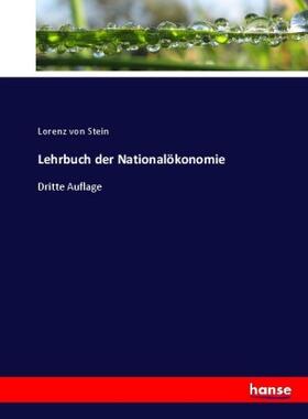 Stein |  Lehrbuch der Nationalökonomie | Buch |  Sack Fachmedien