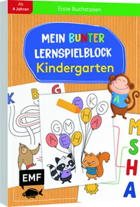  Mein bunter Lernspielblock - Kindergarten: Erste Buchstaben | Buch |  Sack Fachmedien