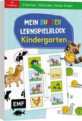  Mein bunter Lernspielblock - Kindergarten: Erkennen, Verbinden, Fehler finden | Buch |  Sack Fachmedien