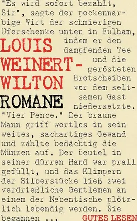 Weinert-Wilton | Louis Weinert-Wilton - Romane | E-Book | sack.de