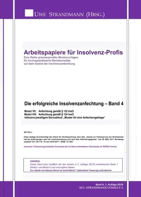 Strandmann | Die erfolgreiche Insolvenzanfechtung ¿ Band 4 | Buch | 978-3-7482-2481-5 | sack.de