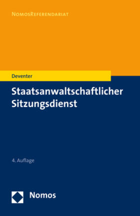 Deventer |  Staatsanwaltschaftlicher Sitzungsdienst | eBook | Sack Fachmedien