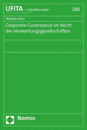 Marz |  Corporate Governance im Recht der Verwertungsgesellschaften | eBook | Sack Fachmedien