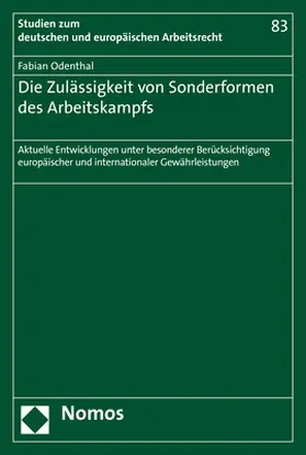 Odenthal | Die Zulässigkeit von Sonderformen des Arbeitskampfs | E-Book | sack.de