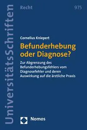 Kniepert |  Befunderhebung oder Diagnose? | eBook | Sack Fachmedien