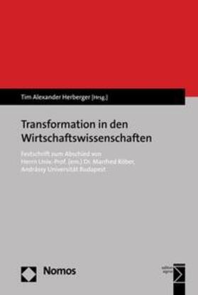 Herberger |  Transformation in den Wirtschaftswissenschaften | eBook | Sack Fachmedien