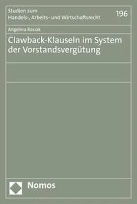 Rosiak |  Clawback-Klauseln im System der Vorstandsvergütung | eBook | Sack Fachmedien