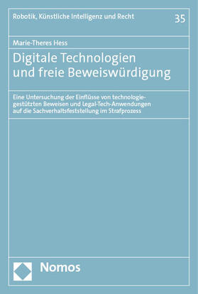 Hess |  Digitale Technologien und freie Beweiswürdigung | eBook | Sack Fachmedien