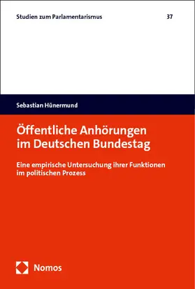 Hünermund |  Öffentliche Anhörungen im Deutschen Bundestag | eBook | Sack Fachmedien