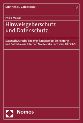 Musiol |  Hinweisgeberschutz und Datenschutz | eBook | Sack Fachmedien