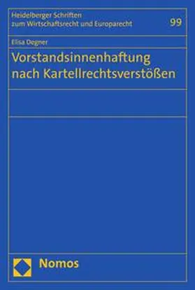 Degner | Vorstandsinnenhaftung nach Kartellrechtsverstößen | E-Book | sack.de