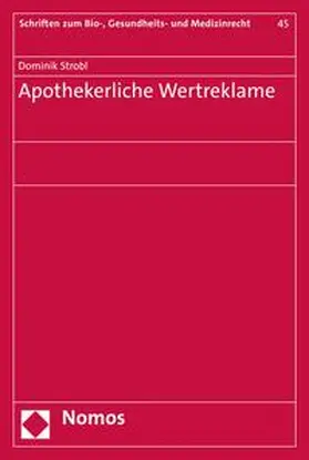 Strobl |  Apothekerliche Wertreklame | eBook | Sack Fachmedien