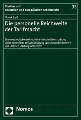 Said |  Die personelle Reichweite der Tarifmacht | eBook | Sack Fachmedien