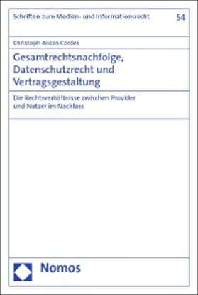 Cordes | Gesamtrechtsnachfolge, Datenschutzrecht und Vertragsgestaltung | E-Book | sack.de