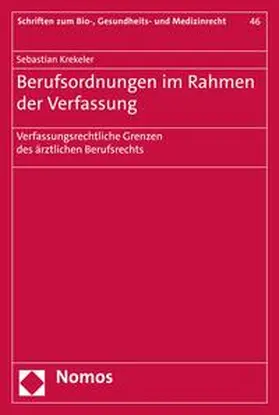 Krekeler |  Berufsordnungen im Rahmen der Verfassung | eBook | Sack Fachmedien