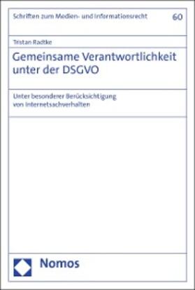 Radtke | Gemeinsame Verantwortlichkeit unter der DSGVO | E-Book | sack.de
