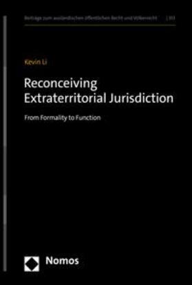 Li |  Reconceiving Extraterritorial Jurisdiction | eBook | Sack Fachmedien