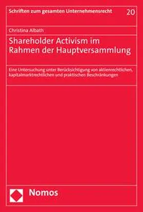 Albath |  Shareholder Activism im Rahmen der Hauptversammlung | eBook | Sack Fachmedien