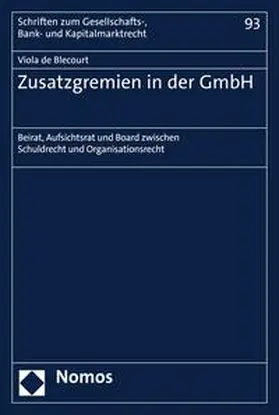 Blecourt |  Zusatzgremien in der GmbH | eBook | Sack Fachmedien