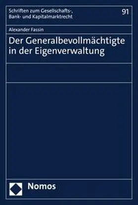 Fassin |  Der Generalbevollmächtigte in der Eigenverwaltung | eBook | Sack Fachmedien