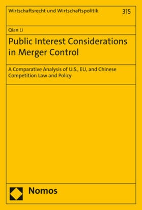 Li |  Public Interest Considerations in Merger Control | eBook | Sack Fachmedien