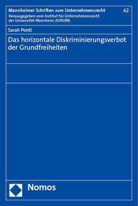 Ponti |  Das horizontale Diskriminierungsverbot der Grundfreiheiten | eBook | Sack Fachmedien