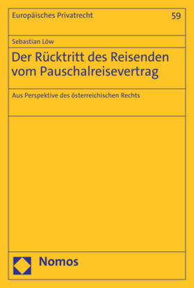 Löw |  Der Rücktritt des Reisenden vom Pauschalreisevertrag | eBook | Sack Fachmedien