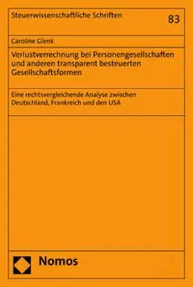 Glenk |  Verlustverrechnung bei Personengesellschaften und anderen transparent besteuerten Gesellschaftsformen | eBook |  Sack Fachmedien