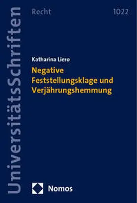 Liero |  Negative Feststellungsklage und Verjährungshemmung | eBook | Sack Fachmedien